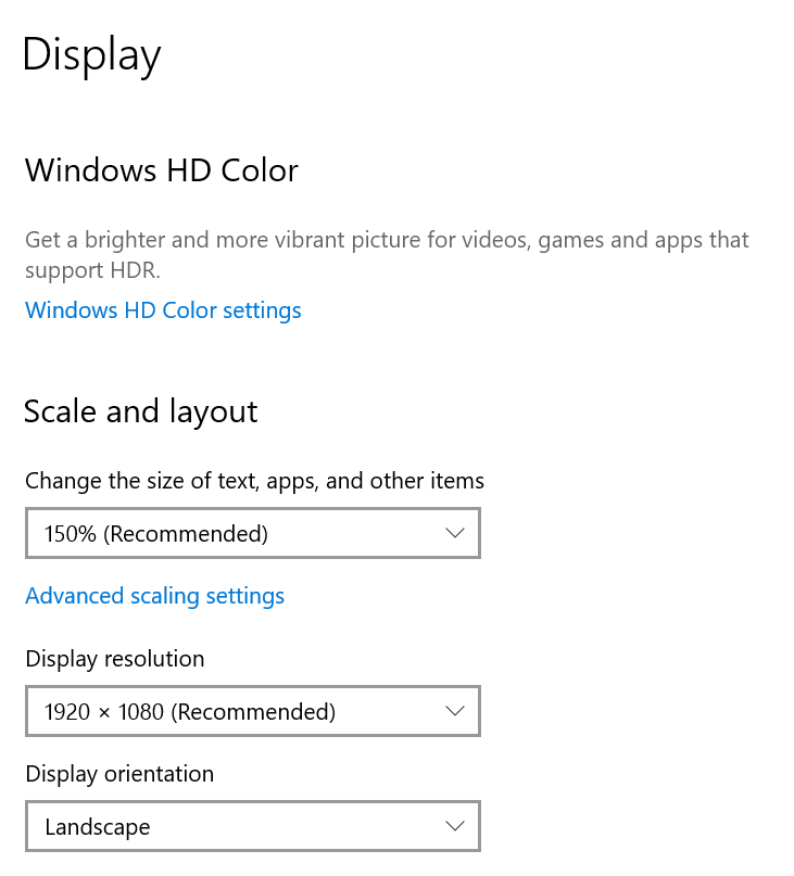 Display differences between computers. | Aras